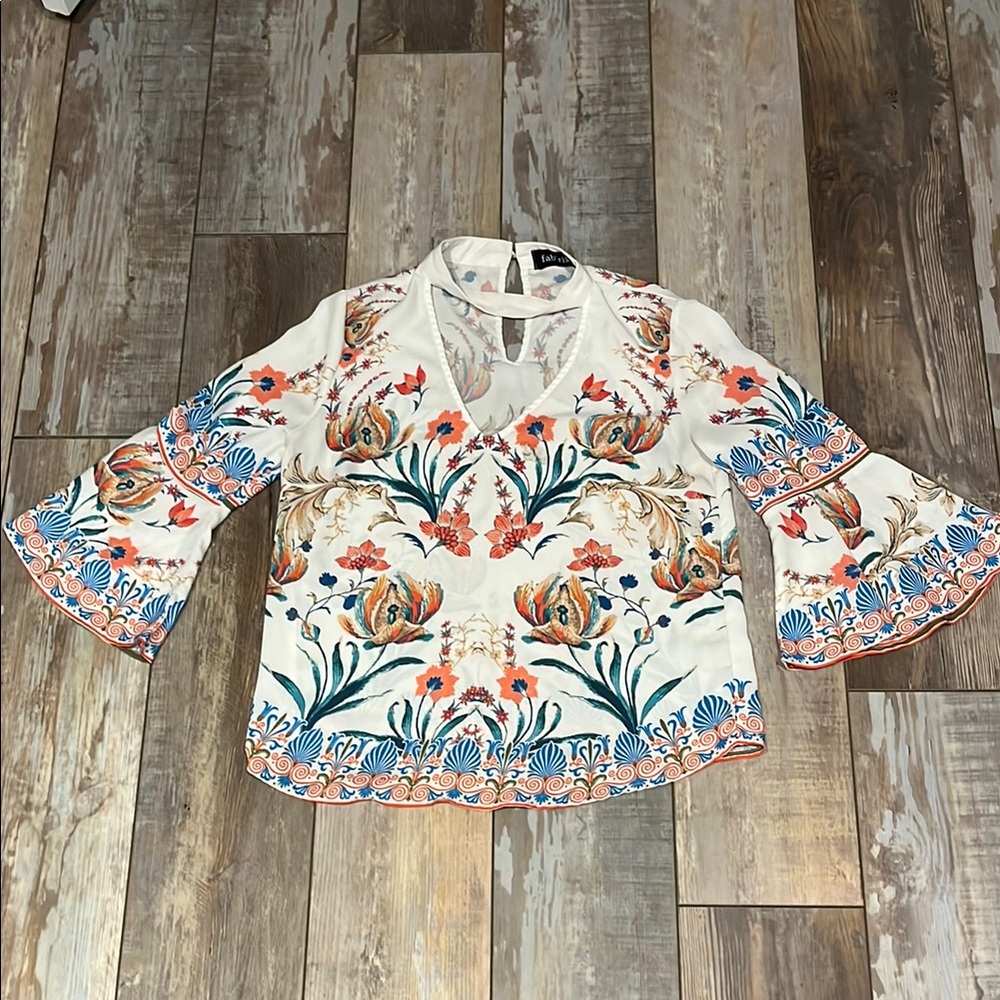 Floral Bell Sleeve Top by Fab’rik boutique